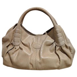 Tod's Handtasche aus Python Beige Beige