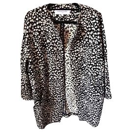 Gerard Darel Jacket 3/4 black and white leopard Leopard print