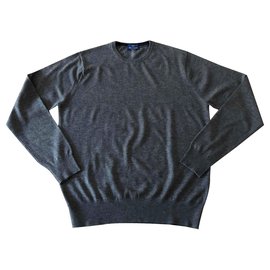 Autre Marque Dunkelgrauer Pullover aus echtem Kaschmir. 52 Anthrazitgrau