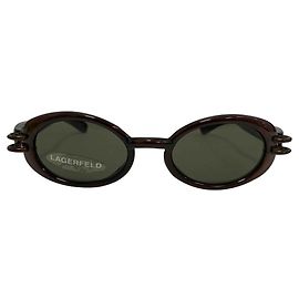 Karl Lagerfeld Óculos de sol vintage retrô Bronze