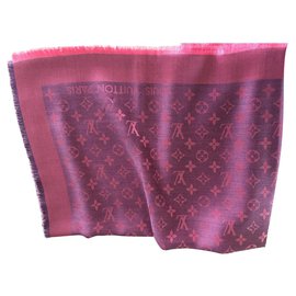 Louis Vuitton-LOUIS VUITTON SCARF STOLA NUEVO FUXIA PINK-Rosa