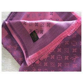 Louis Vuitton-LOUIS VUITTON SCARF STOLA NUEVO FUXIA PINK-Rosa