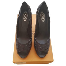 Tod's-Tods  dark brown sandals-Brown