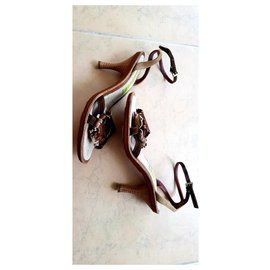Autre Marque-Materia Prima by Goffredo Fantini sandals 8 CM HEELS-Brown,Beige