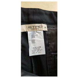 Etro-Pantalones negros de corte ancho..-Negro