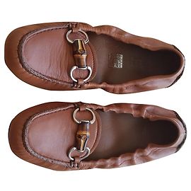 Mocassins Gucci Cognac en cuir Cognac