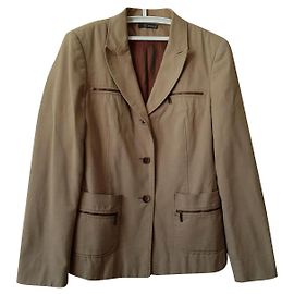 Autre Marque Blazer St. Emile beige in cotone ed elastan Beige