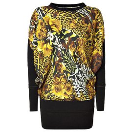 Roberto Cavalli-Roberto Cavalli floral leopard dress-Black