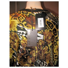 Roberto Cavalli-Roberto Cavalli vestido de leopardo floral-Preto