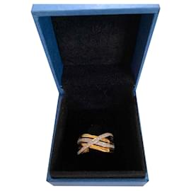 Autre Marque Anillo de saturno Amarillo