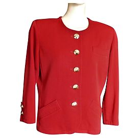 Yves Saint Laurent Jacke aus roter Wolle Rot