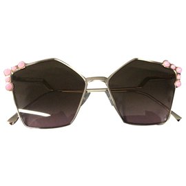 Fendi-FENDI SUNGLASSES GOGGLES CAN EYE NEW-Pink,Golden