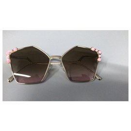 Fendi-FENDI SUNGLASSES GOGGLES CAN EYE NEW-Pink,Golden