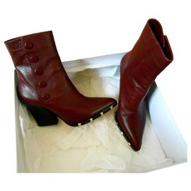 Sonia Rykiel-Ankle Boots-Dark red