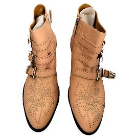 Botas Chloé Susanna de couro rosa Rosa