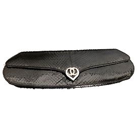 Pochette Chanel XL Python Noir Vernis Noir