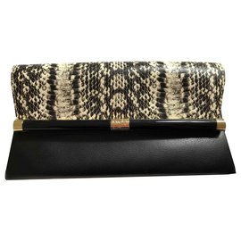 Pochette Diane Von Furstenberg en cuir imprimé python Imprimé python