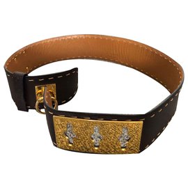 Céline-collar de perro-Castaño