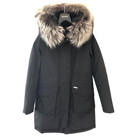 Woolrich Parka de pele militar Preto