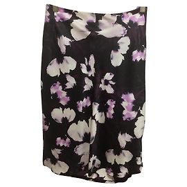 Jupe en soie à fleurs Hugo Boss Multicolore