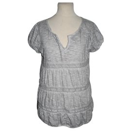 Top de algodão cinza com renda Odd Molly Cinza
