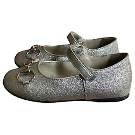 Gucci-Ballerines-Argenté
