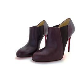 Christian Louboutin Lastoto Leather Ankle Boots Brown Brown