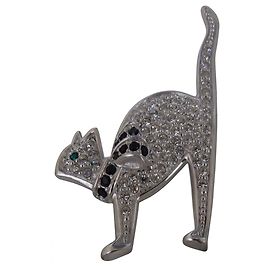 Dior CAT BROCHE Silber
