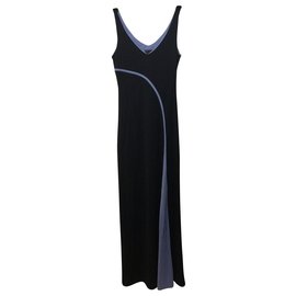 Bcbg Max Azria-vestido largo-Negro,Azul
