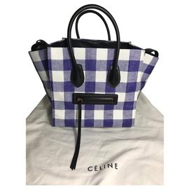 Céline-BAG CELINE PHANTOM BAGAGLIATO MAI INDOSSATO-Nero,Bianco,Blu