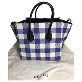 Céline-BAG CELINE PHANTOM LUGGAGE NEVER WORN-Black,White,Blue
