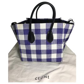 Céline-BAG CELINE PHANTOM BAGAGLIATO MAI INDOSSATO-Nero,Bianco,Blu