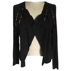 VESTE INDIENNE À FRANGES IKKS Noir