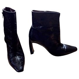 Botines Stéphane Kelian de piel de cordero negra 39 Negro