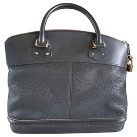 Louis Vuitton-Suhali Lockit PM Gris-Argenté,Gris anthracite