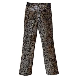 Dolce & Gabbana-Pantalons, leggings-Imprimé léopard