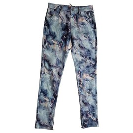 Calça Msgm Azul Multicor de Algodão Azul Multicor