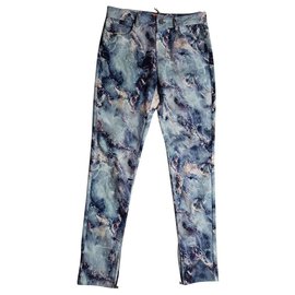 Msgm-Pantalones, polainas-Azul,Multicolor