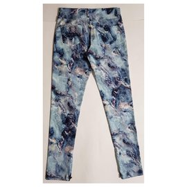 Msgm-Pantalones, polainas-Azul,Multicolor