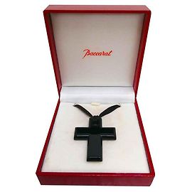 Black Crystal Cross Baccarat Nero