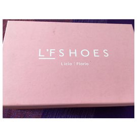 L'F Shoes-Espadrillas de cuero de lujo-Rosa