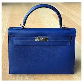 Hermès-Kelly Hermès Sattler 32 cm-Blau