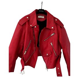 Balenciaga red biker size 38 Red