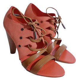 Tod's-Sandals-Brown,Coral