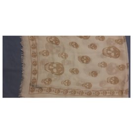 Alexander Mcqueen-Scarves-Beige