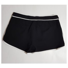 Diane Von Furstenberg-Pantalones cortos-Negro,Blanco