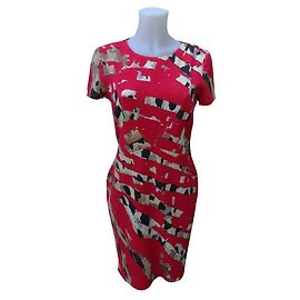 Blumarine Red Wool Dress Red Multiple colors