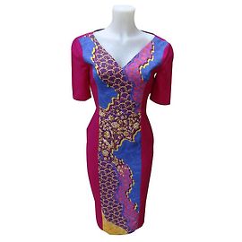 Robe Peter Pilotto Rose Multicolore en Laine Rose Multicolore