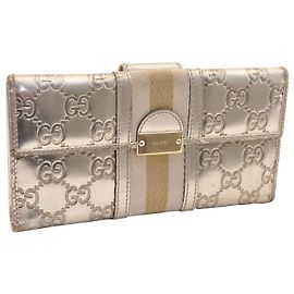 Gucci long wallet Silvery