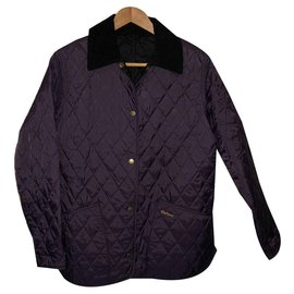 Barbour Steppjacke Schwarz Lila